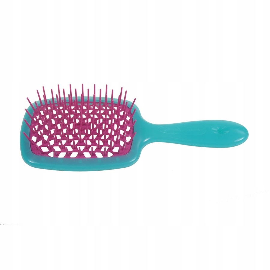Superbrush Kadeřnický kartáč tyrkysovo-růžový na rozčesávání vlasů