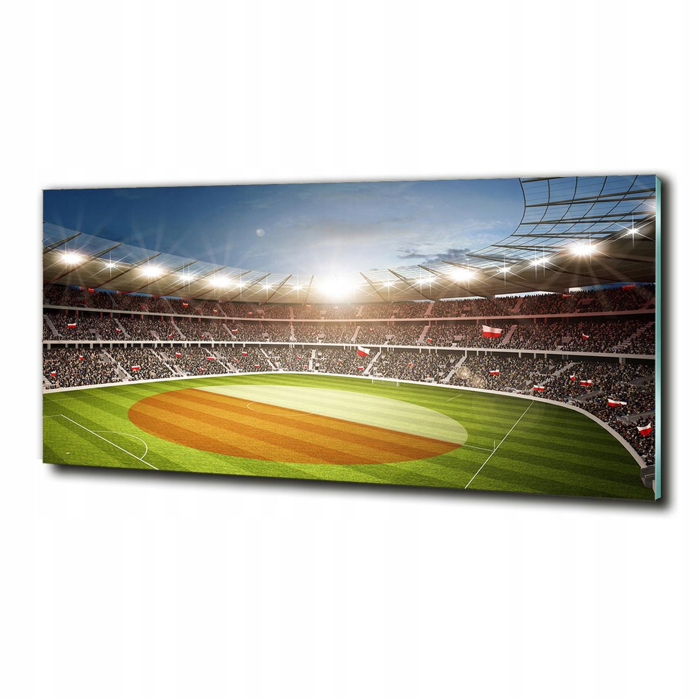 Skleněný obraz do obývacího pokoje velký Stadion Polsko