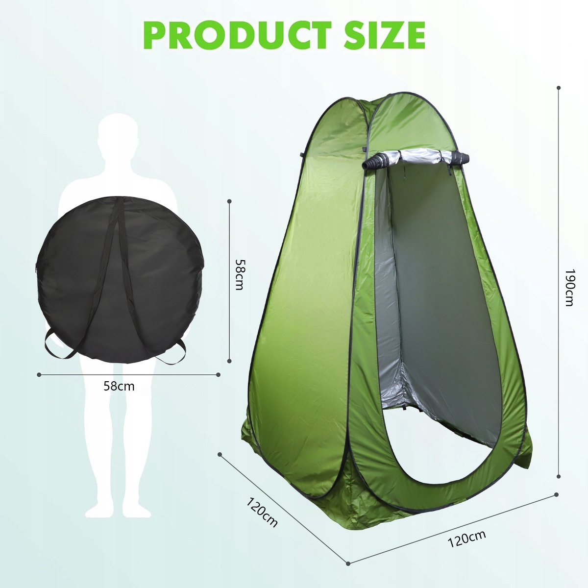 NAMIOT PLAŻOWY PRZEBIERALNIA PRYSZNIC TOALETA WC Liczba osób brak informacji