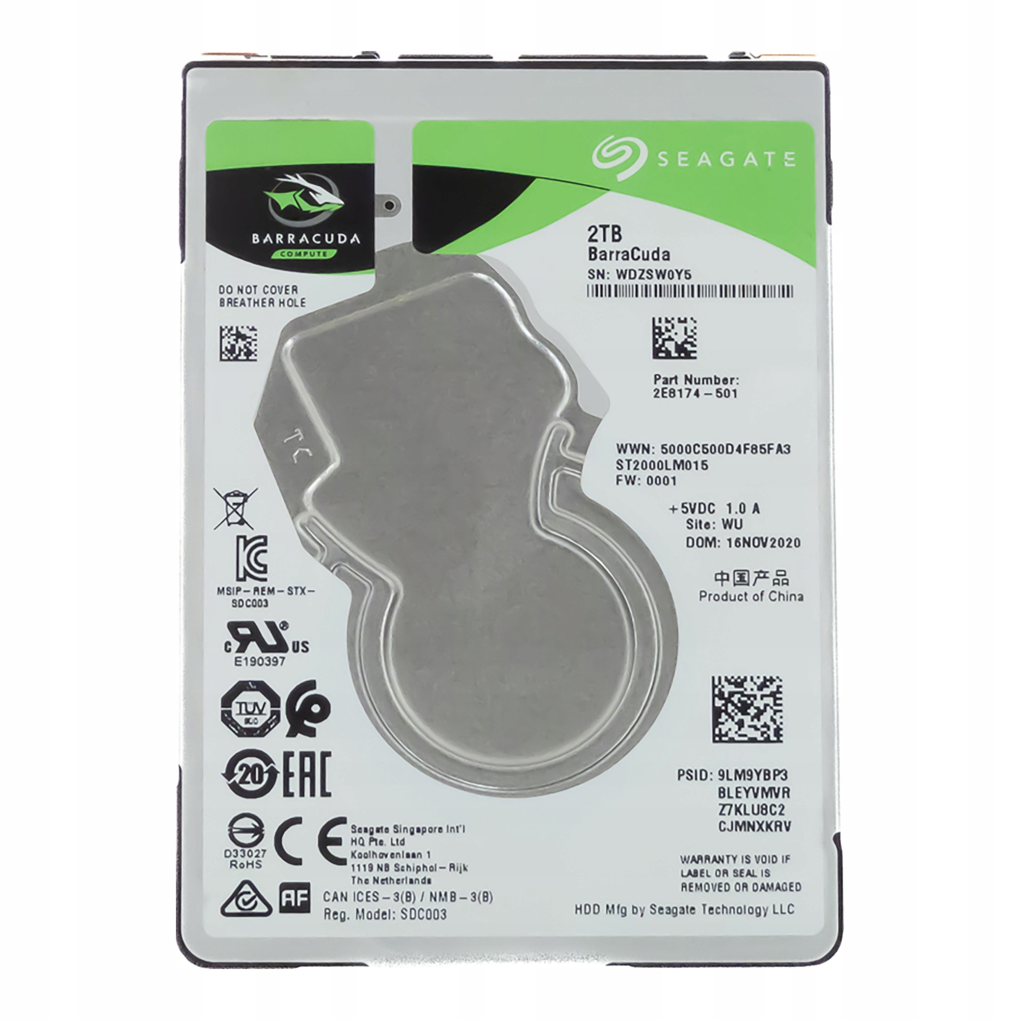 Seagate Barracuda 2TB 5.4K 128MB Sata III 2.5'' ST2000LM015