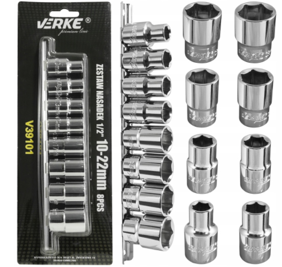 

Zestaw Nasadek 1/2'' 10-22 MM 8 El Verke