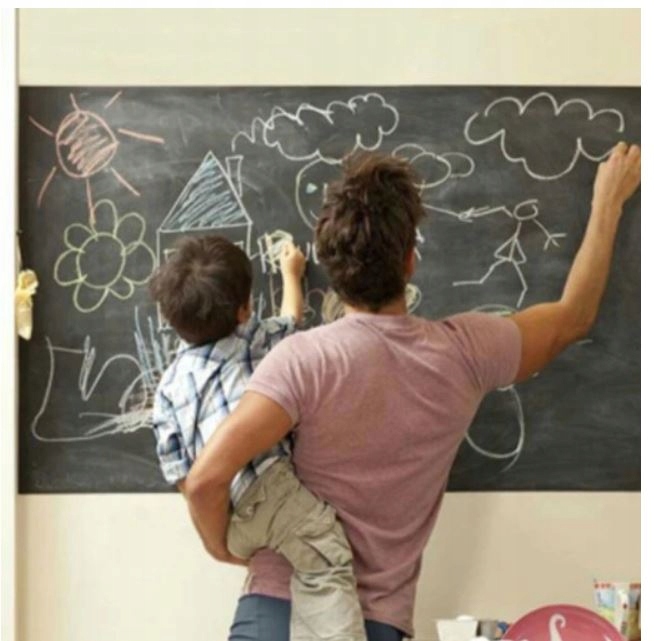 SAMOPRZYLEPNA TABLICA KREDOWA DUŻA + KREDA 45x200 Rodzaj kredowa suchościeralna inny