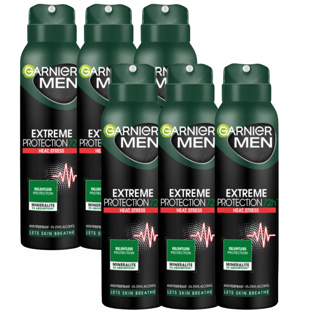 Garnier Men Extreme Protection 72h Antiperspirant sprej 6x150 ml
