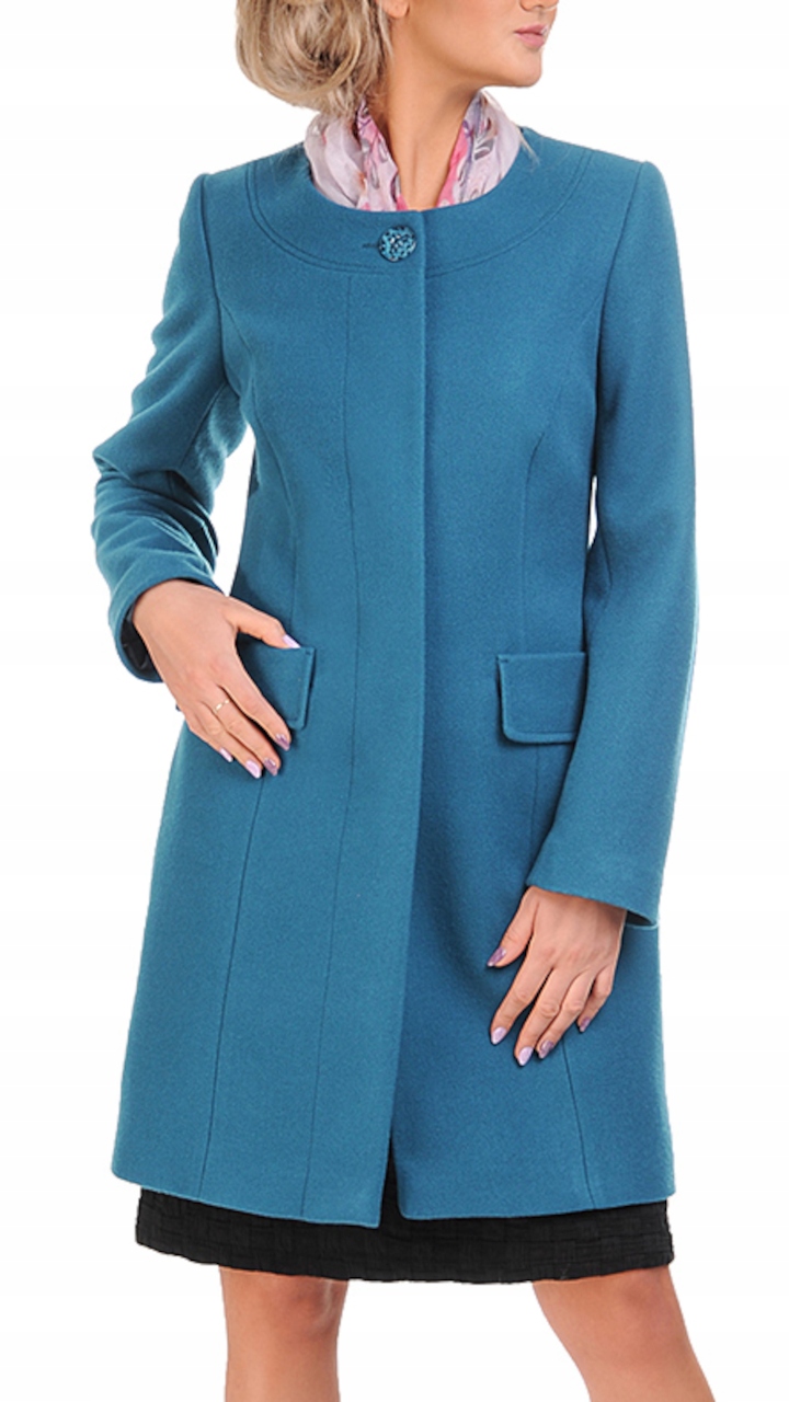 Dámský kabát Bona 46 na jaro, podzim a zimu, klasický, s knoflíky