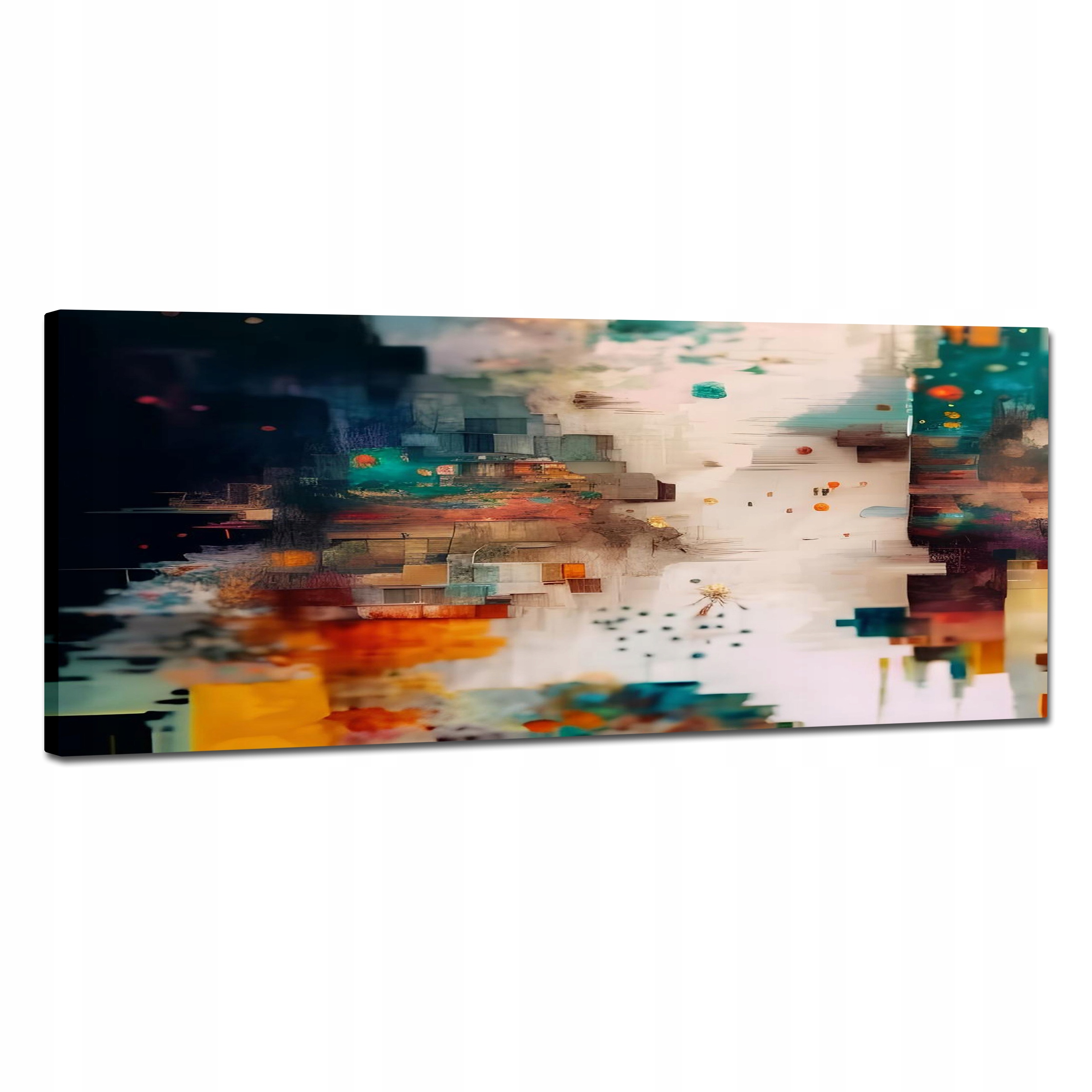 Obraz Na Plátně Do Obývacího Pokoje Panorama Barevná Abstrakce 120x50
