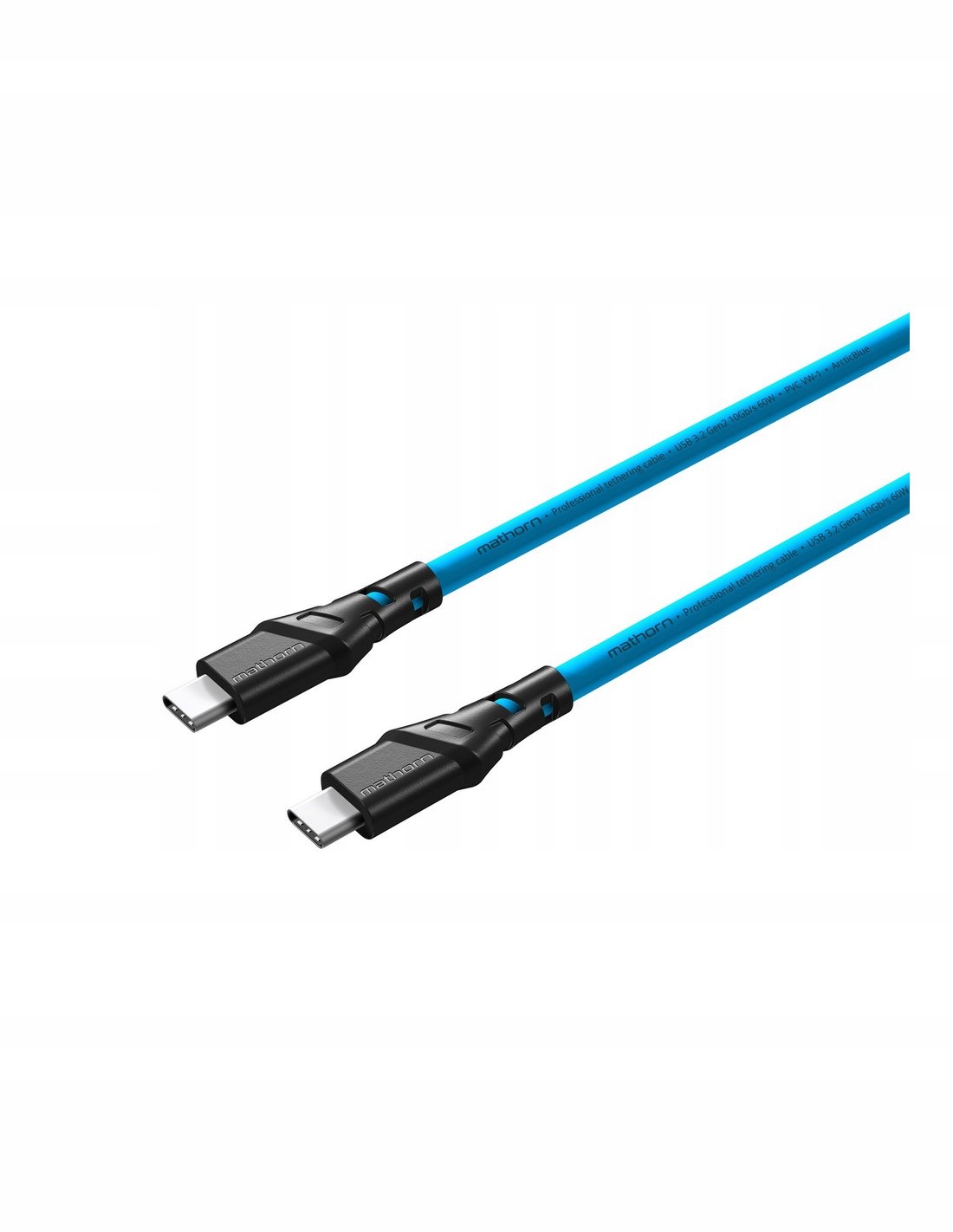 Kabel tethering Mathorn MTC-510 5m 10Gbps 60W USB C-C ArcticBlue Stan opakowania oryginalne