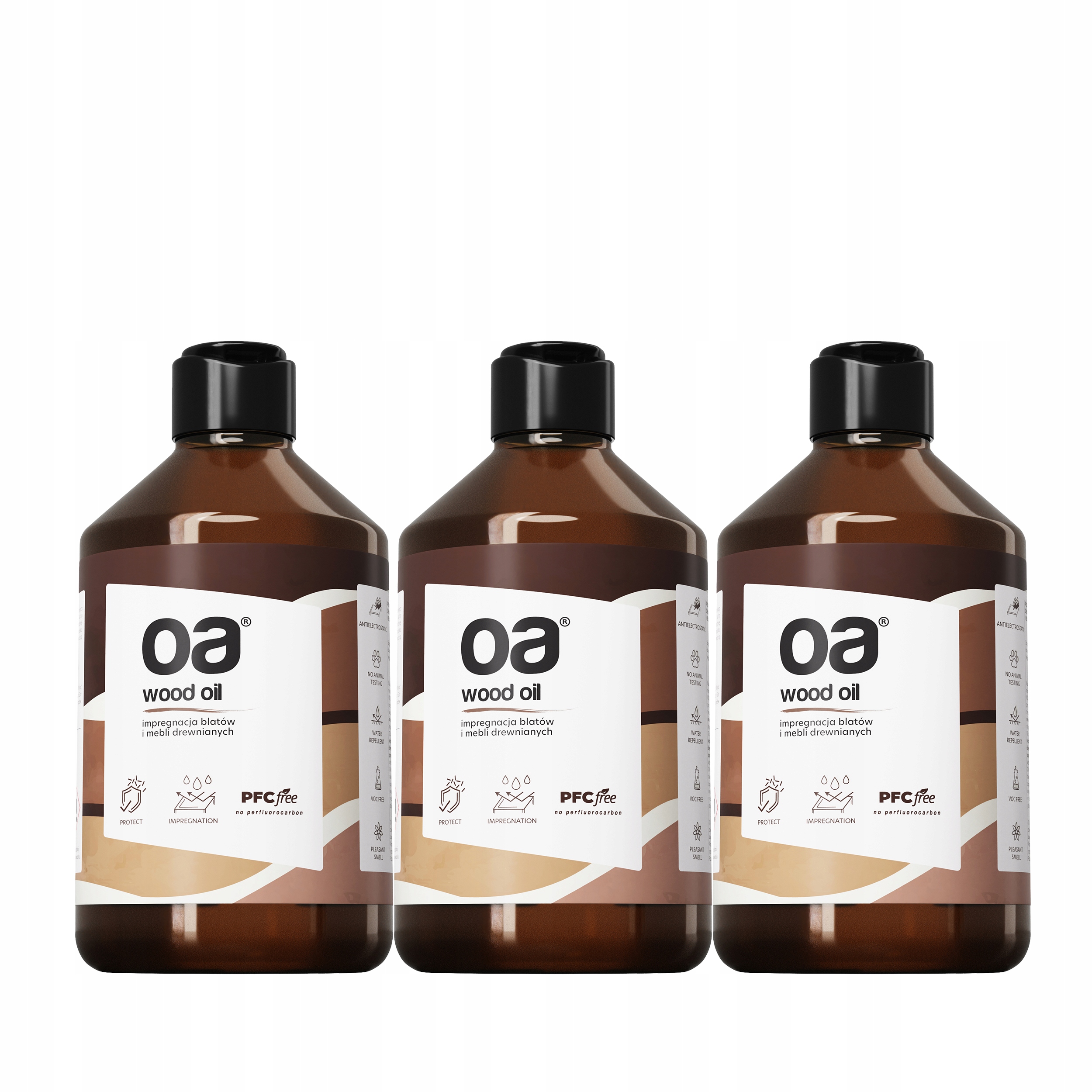 Impregnační olej na Kuchyňské Desky Dřevěných Nábytků 250 ml Oa x3