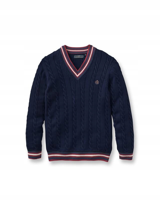 Sweter Męski Henri Lloyd Trafford V-knit Jumper Navy XL Jakość Premium