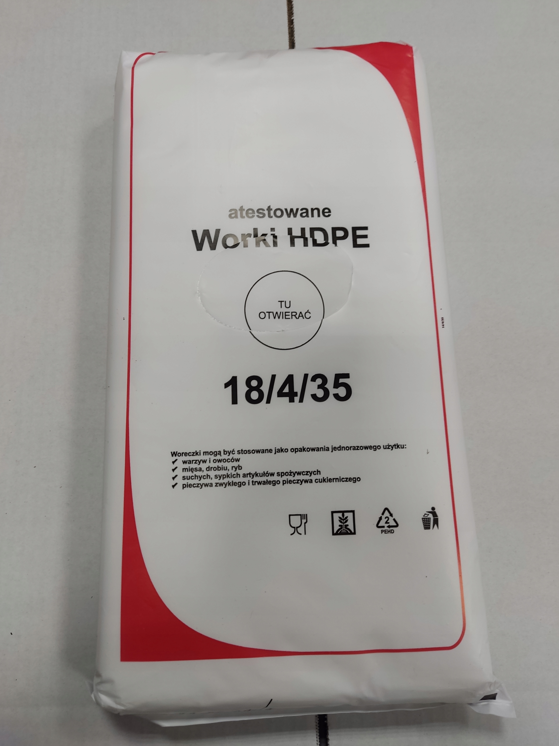 

Torebki Woreczki Foliowe Hdpe 18x4x35 Mocne