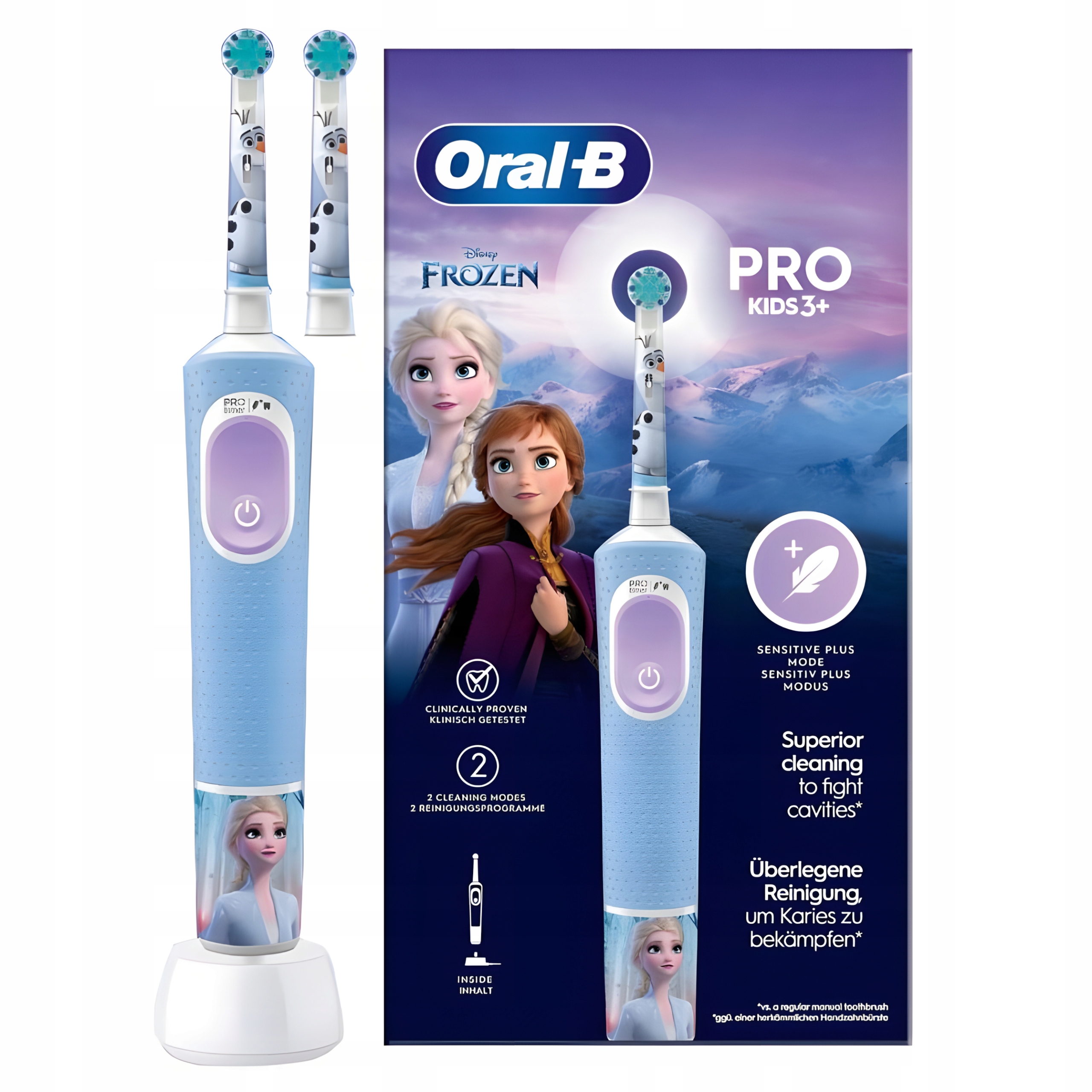 Szczoteczka Elektryczna dla Dzieci Oral-B Vitality Pro Frozen 2 Końcówki