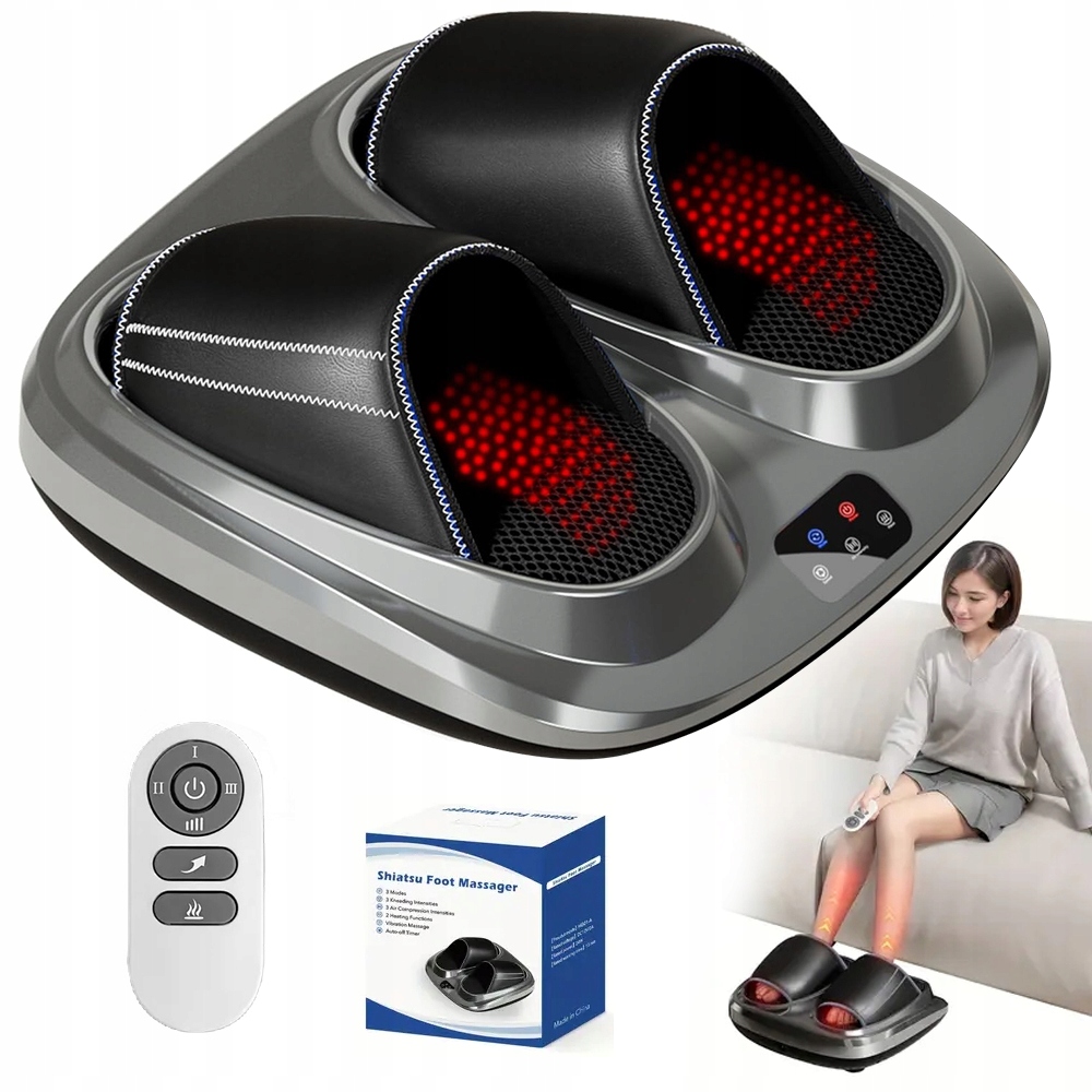 Masażer Do Stóp Nóg Shiatsu Z Podgrzewaniem Wibracyjny Relaksacyjny Pro