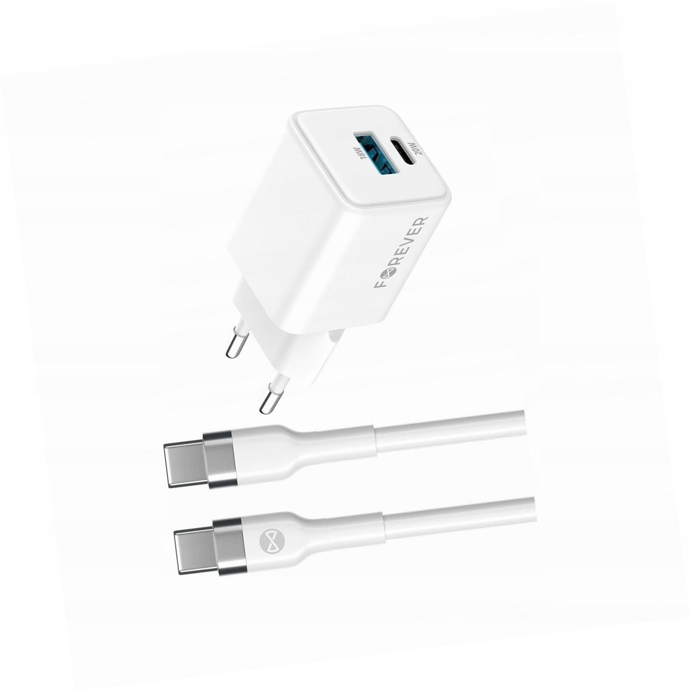 Szybka ładowarka GaN 20W Usb i Usb-c z kablem do Samsung Galaxy A54 5G