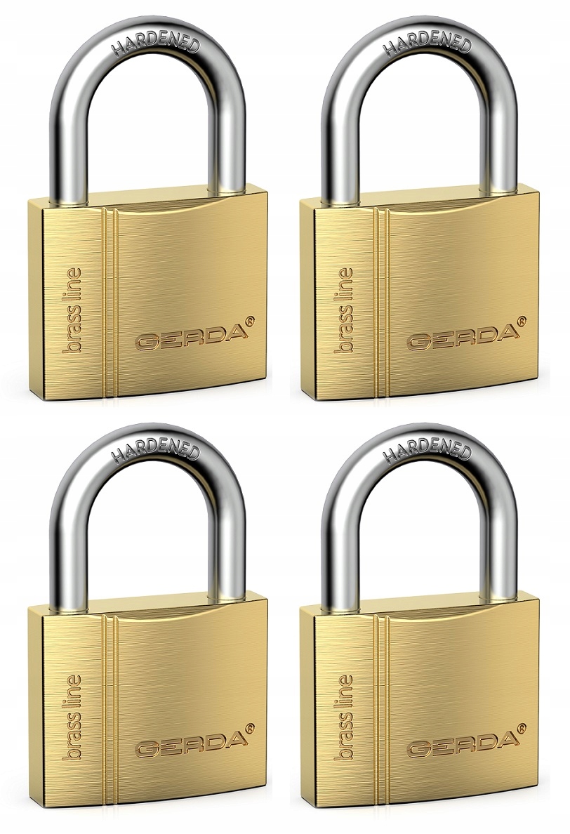 

Gerda Brass Line 4 Kłódki System Jednego Klucza 50