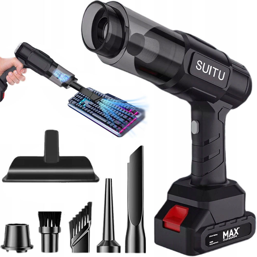 Odkurzacz Ręczny Samochodowy Bezprzewodowy Akumulatorowy Moc 450 ML 2 Aku