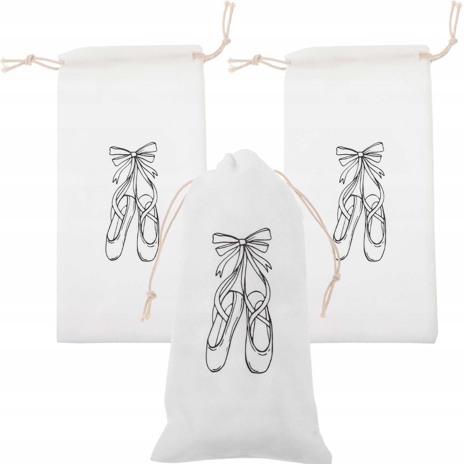 3 SZT. BALETKI TORBA ZE SZNURKIEM DO PRZECHOWYWANIA BUTÓW