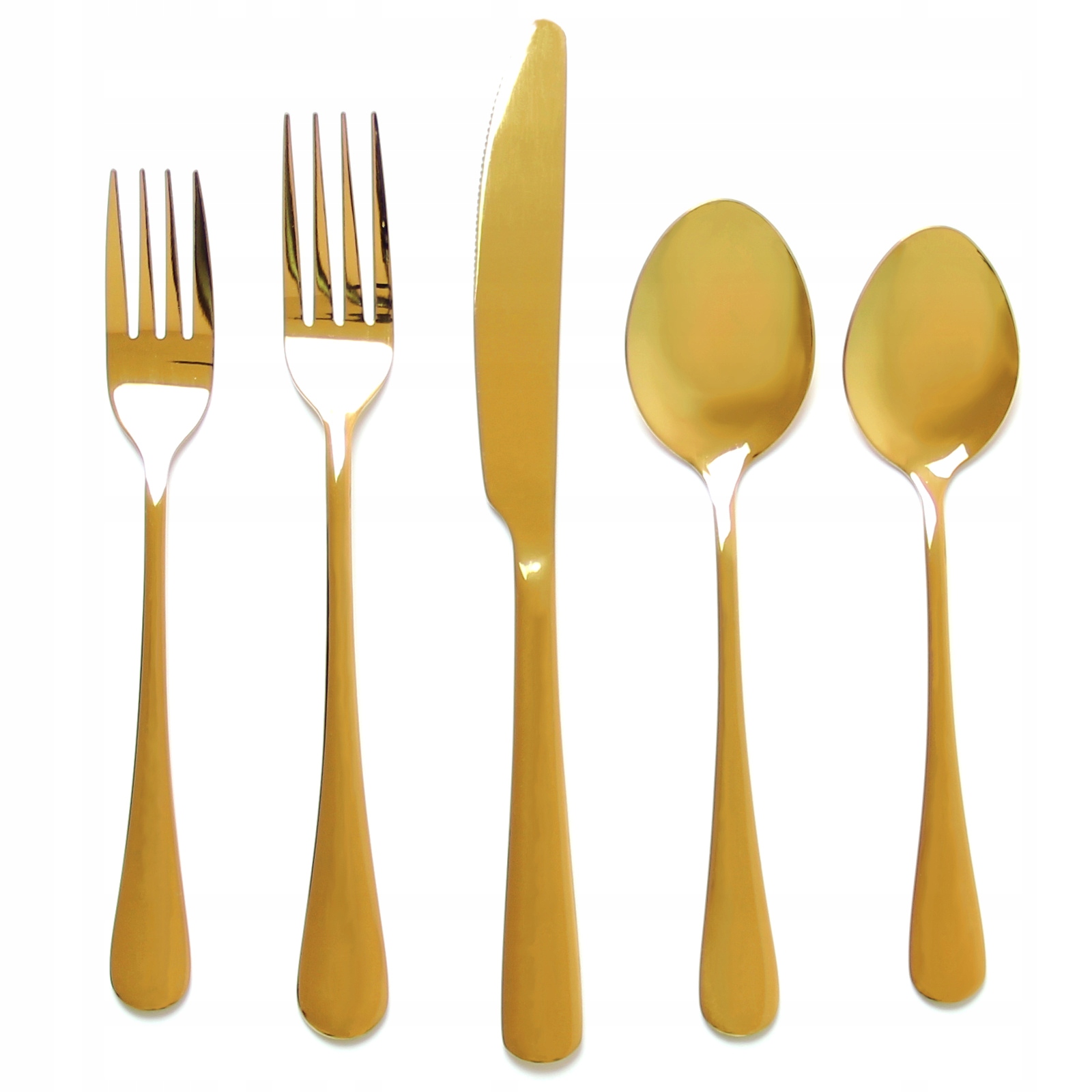 

Zestaw Sztućców Ze Stali Nierdzewnej 5 Elem. Złoty