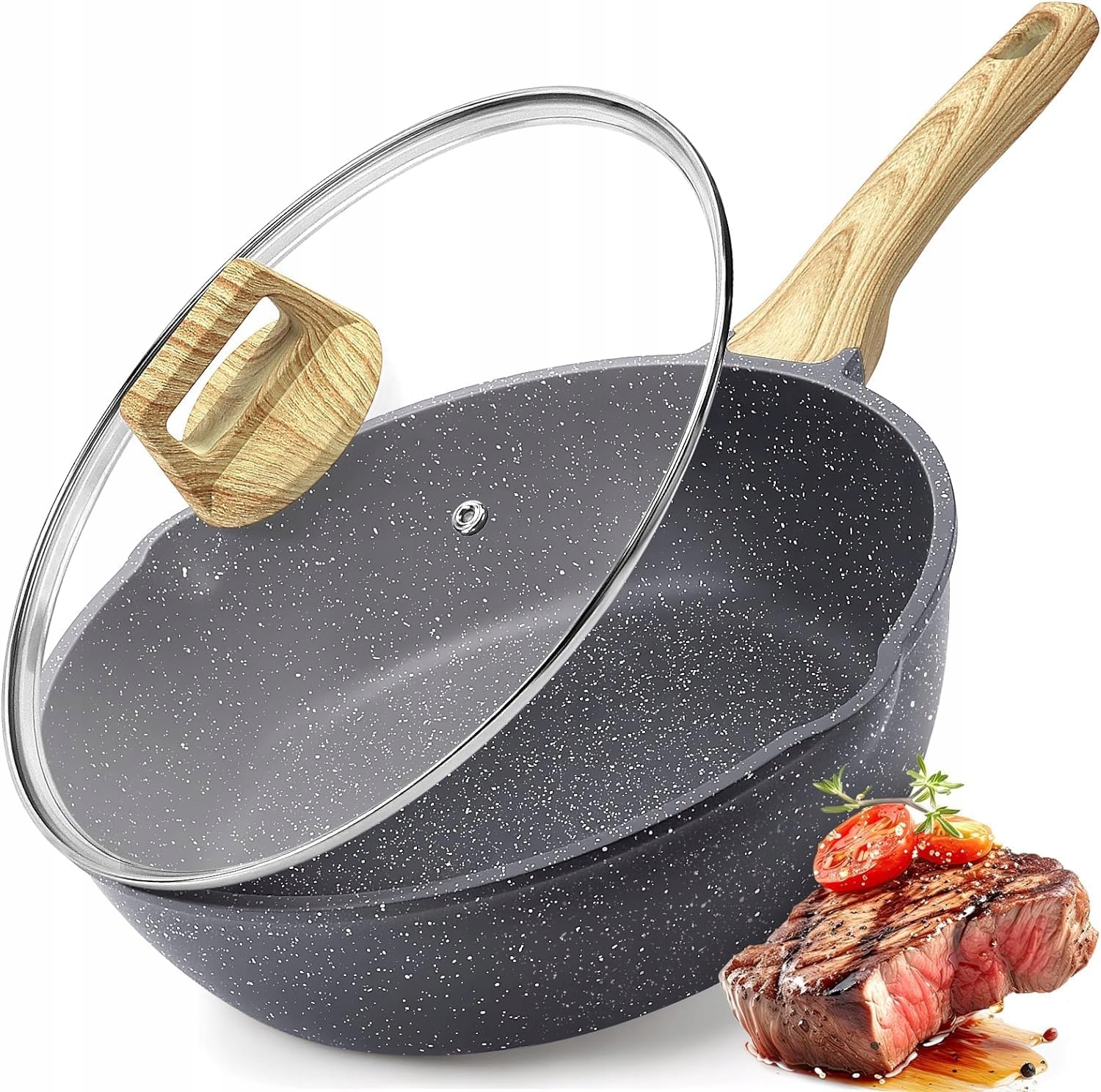 Nepřilnavá pánev s poklicí, okraj 28 cm, 4,5 l