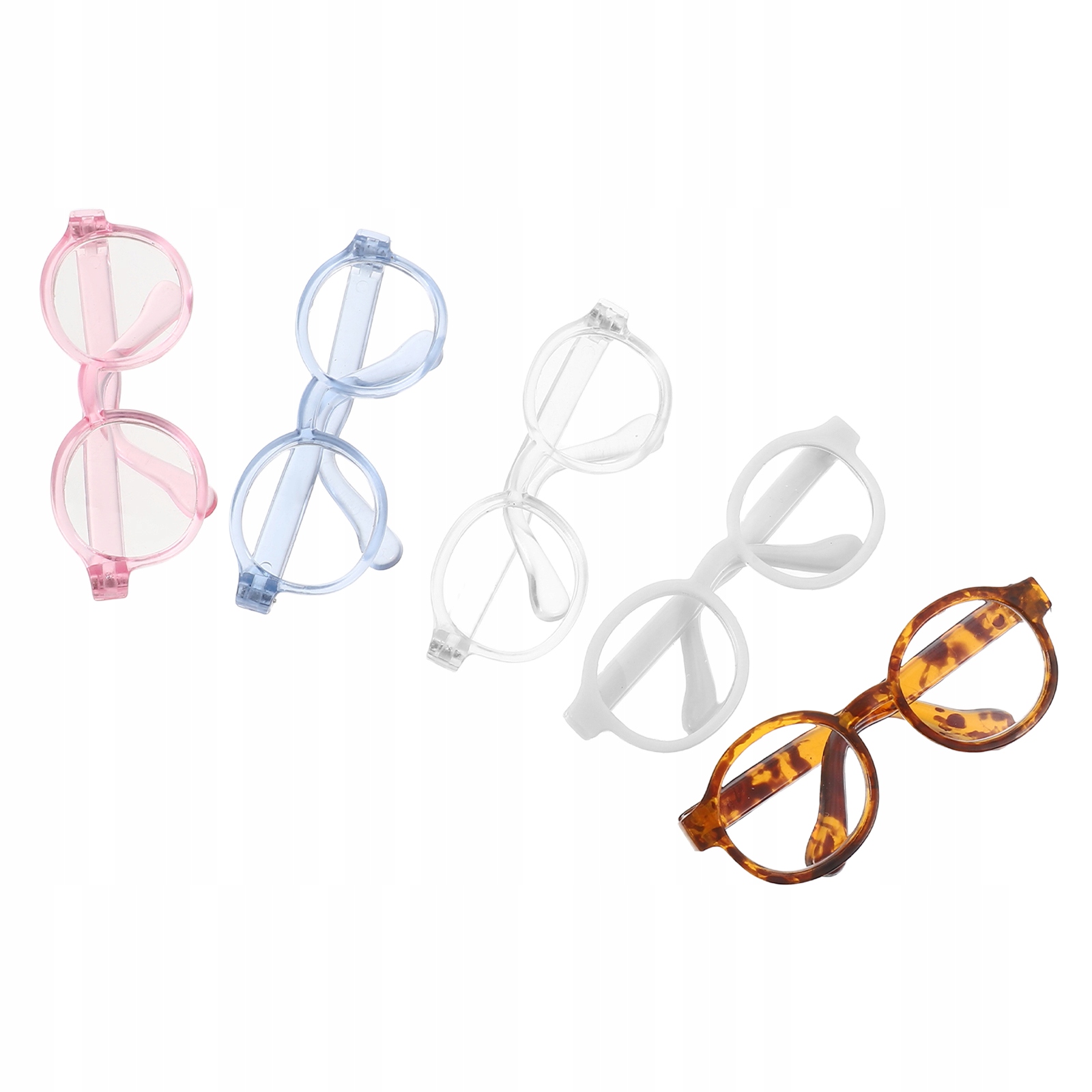 5Pcs Assorted Color Miniaturowe plastikowe okulary dla lalki Dress Up & Crafts