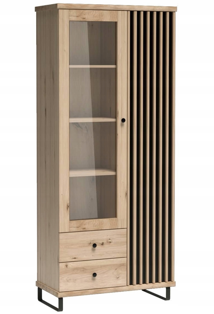 meble witryna loft duża z szufladami nogi Cali 02