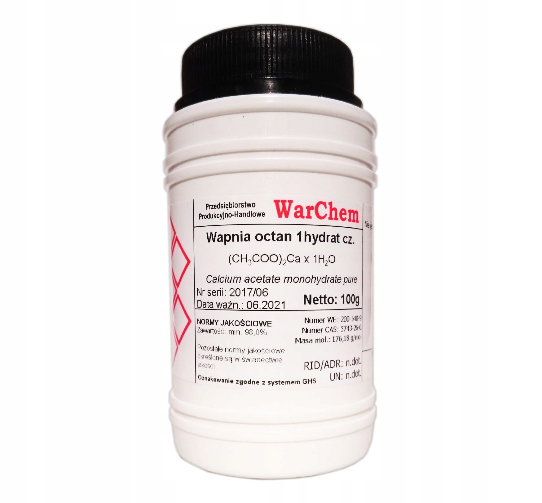 

Octan Wapnia 1hydrat czysty 100g Warchem
