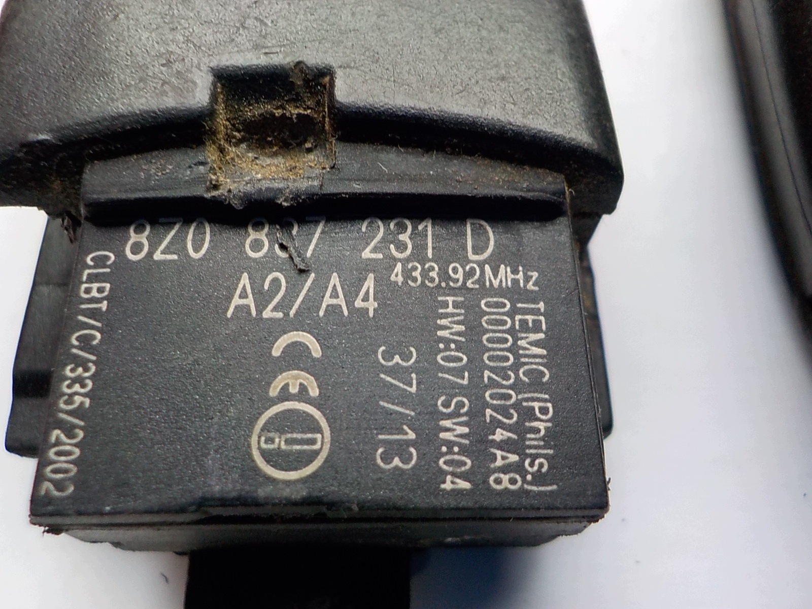 AUDI A2 A3 A4 A6 Clé PILOT 433,92 MHZ
