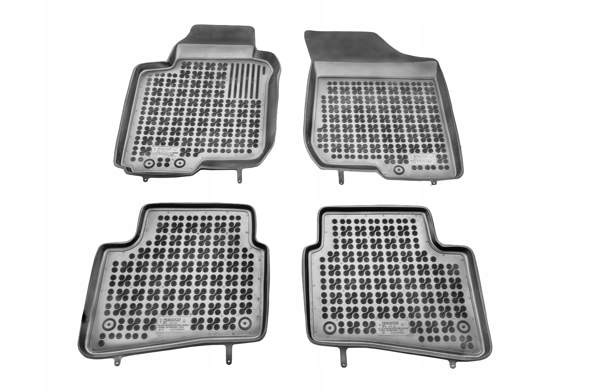 

Dywaniki gumowe z burtą, Hyundai i30, 2007->