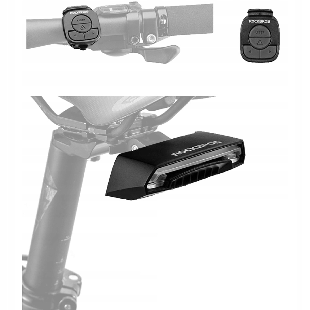 Cyklistická lampa pod sedlo s funkcí virtuálního koridoru Rockbros IPX4