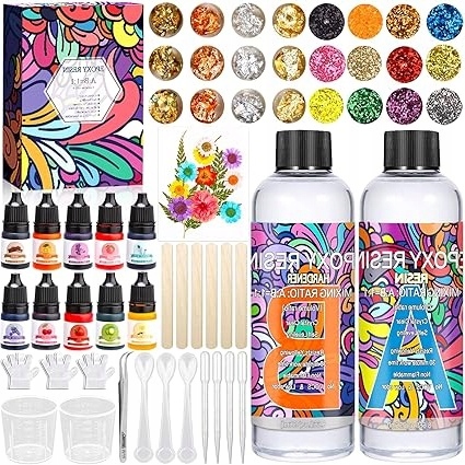 Sada na odlévání epoxidové pryskyřice Epoxidová Pryskyřice Barvy Třpytky