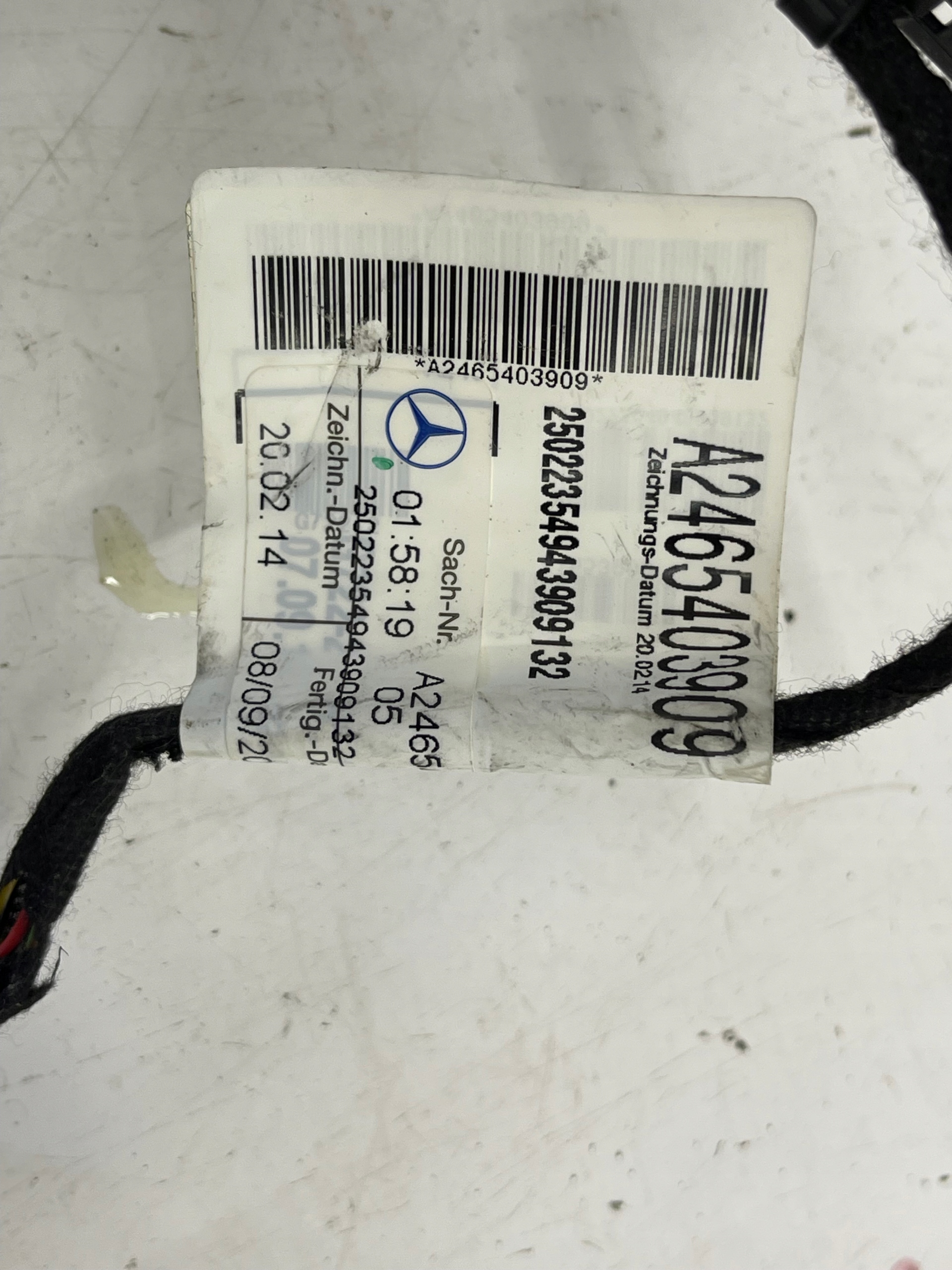 MERCEDES W246 Câblage Câblage Droit Siège Original A2468600169