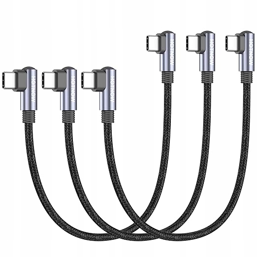 Przewód USB-C - USB-C w nylonowym oplocie kątowy