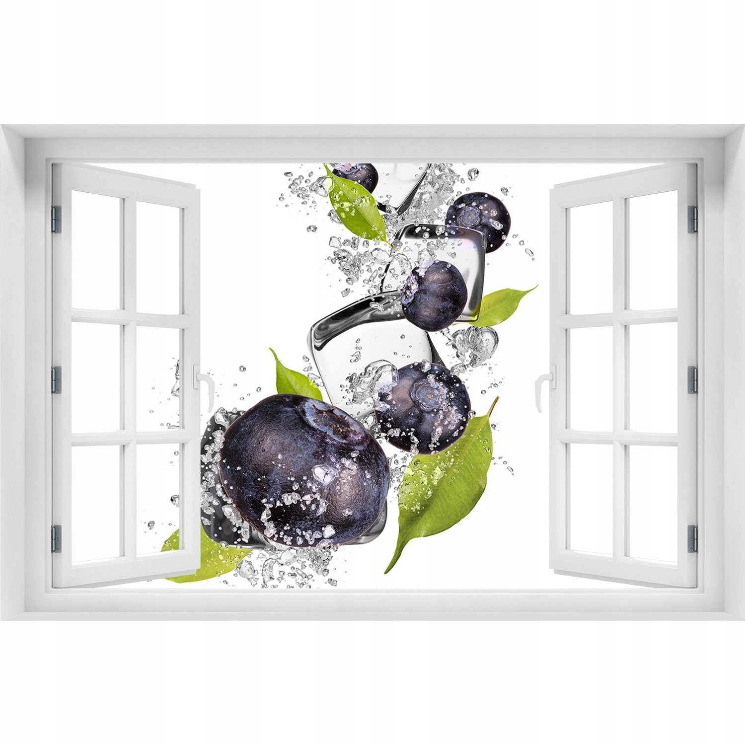 

Naklejka 3D Okno na ścianę Jagody z lodem 90x60