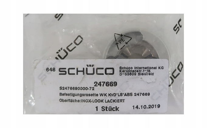 ROZETA MOCUJĄCA KVD-L ANTYWŁAMANIOWA SCHUCO 247669 EAN (GTIN) 001618605793