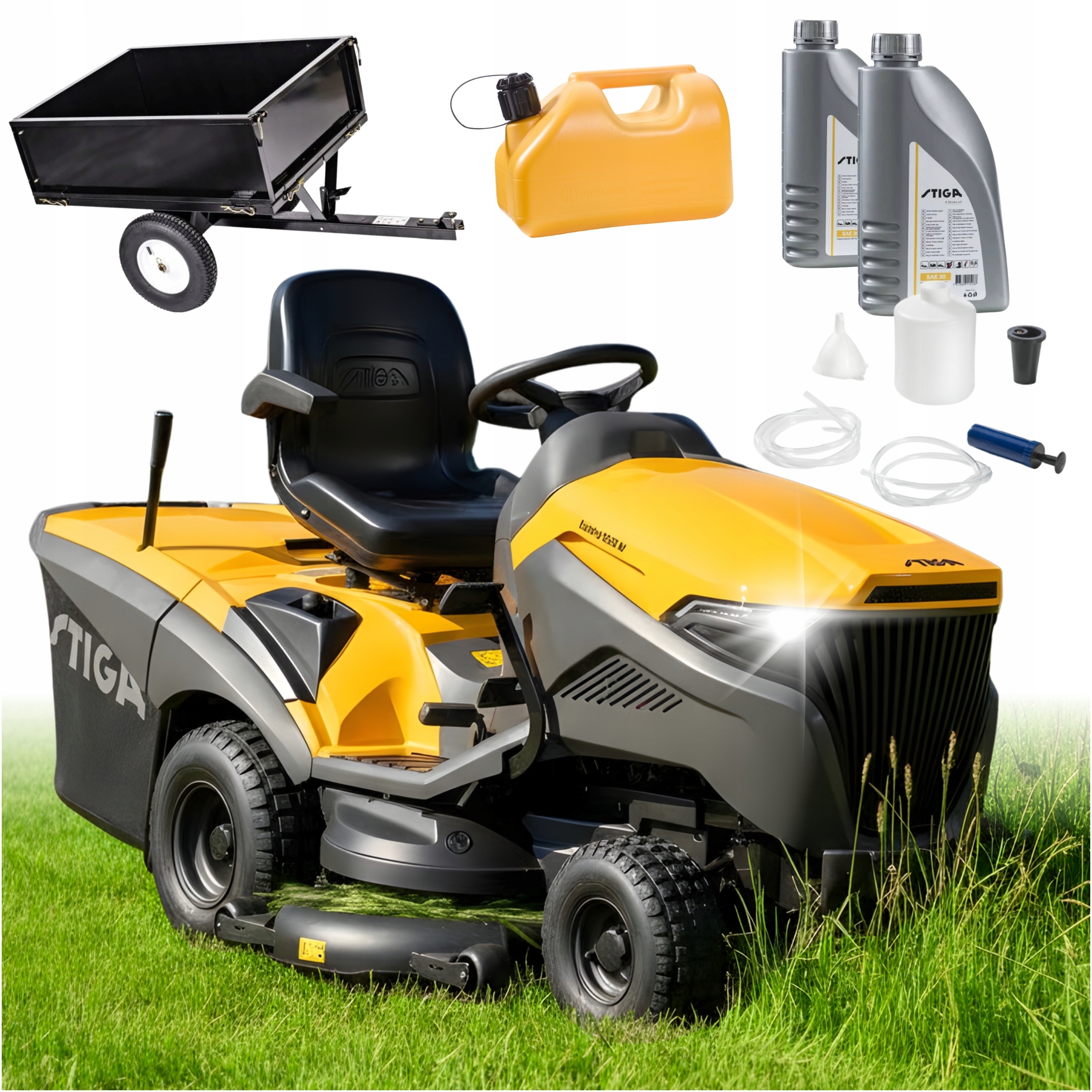 Traktorek Kosiarka Z Silnikiem Honda Estate 9122W 688cm³ Przyczepka 225KG