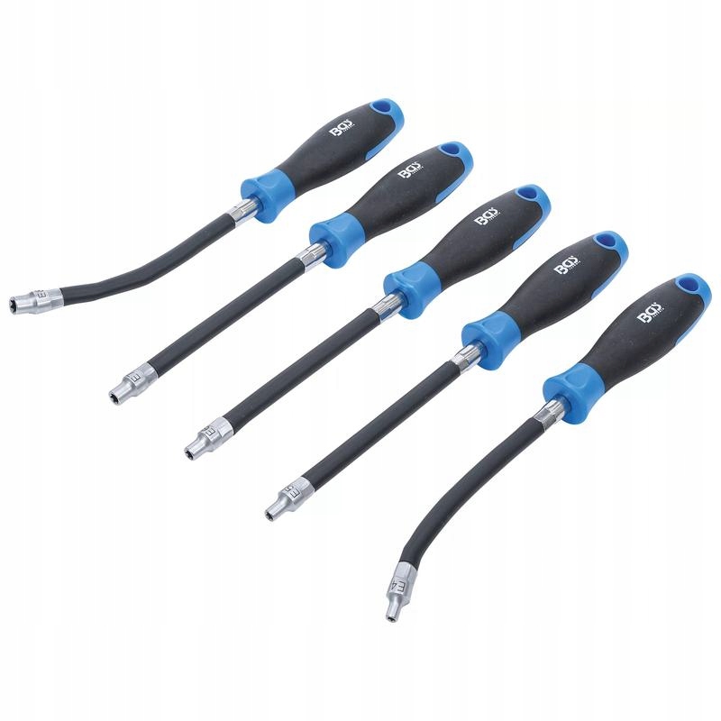 Sada pružných šroubováků s kulatým úchytem, profil E E4-E8 150 mm, 5 ks