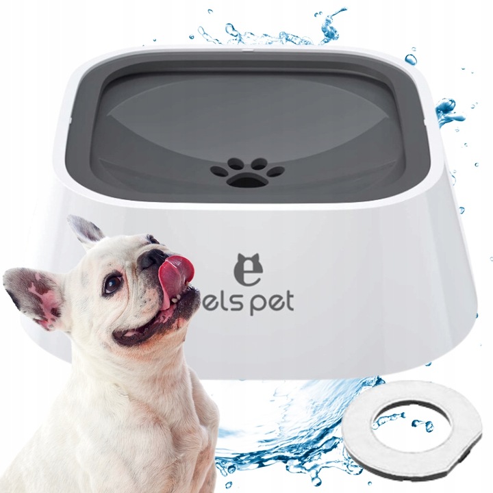 Nechlapící Miska pro psa kočku na vodu Protiskluzová s filtrem Els Pet 2 l
