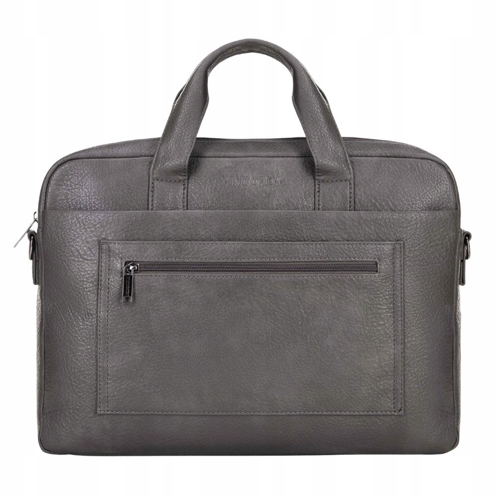 Elegantní šedá taška na notebook 17" Wittchen Office 100-3P-913-8 z ekokůže