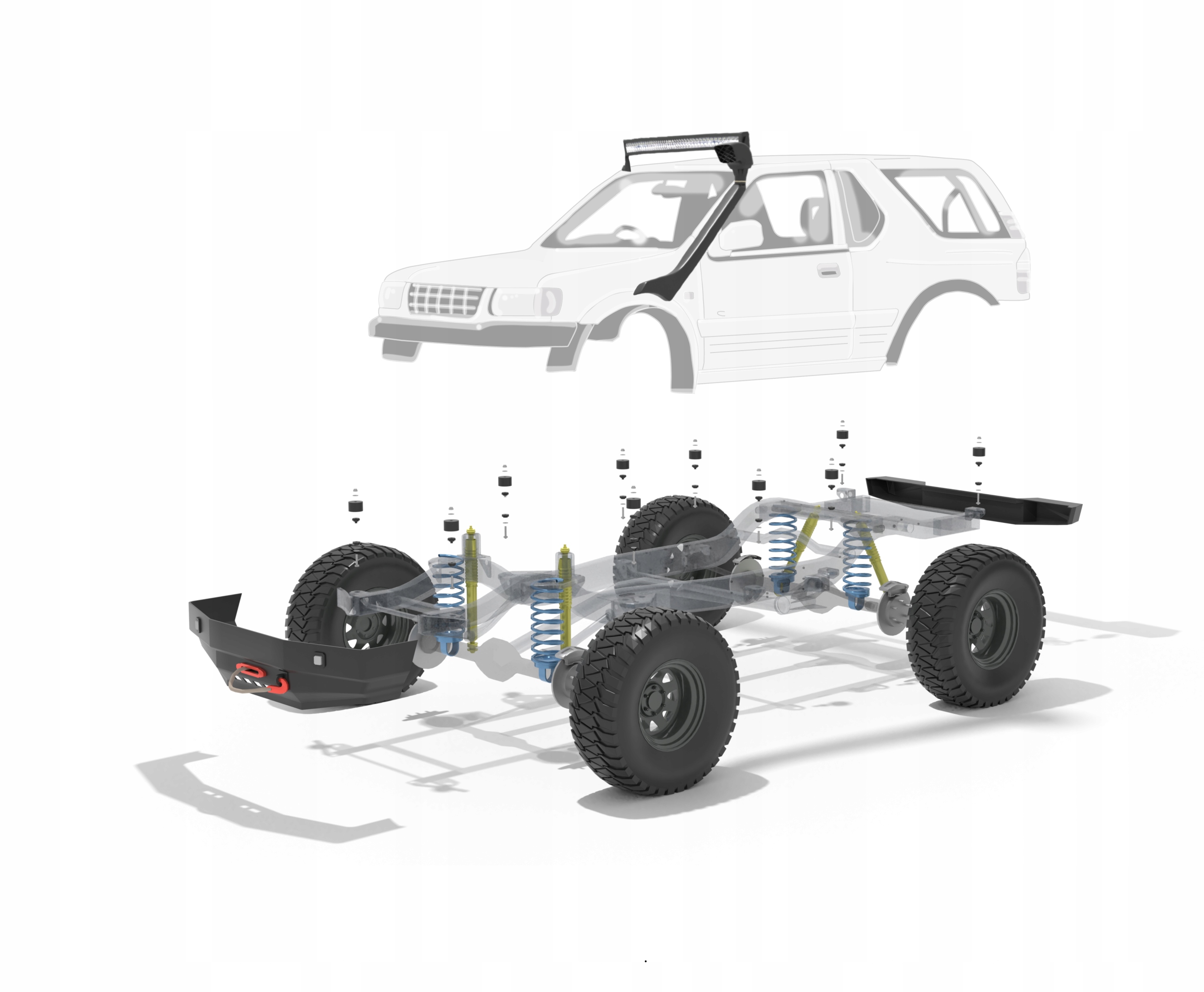 OPEL FRONTERA 3D Body Lift 5cm 8szt Lift 5cm