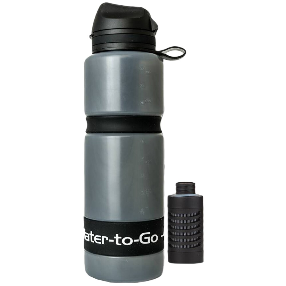 Lahev Na Pití s filtrem na vodu, fitrovací láhev Water-to-Go Active 750 ml černá