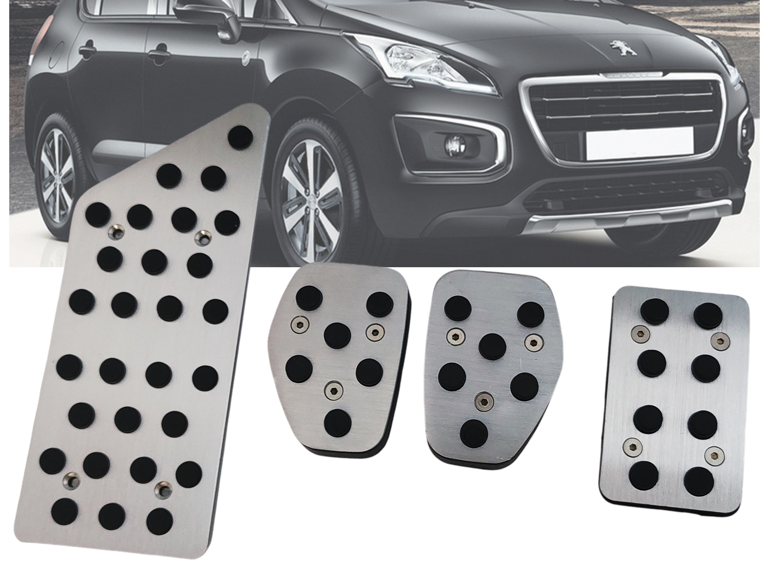 Nakładki na Pedały PEUGEOT 3008 2009-2016 SPORT ALUMINIUM automat