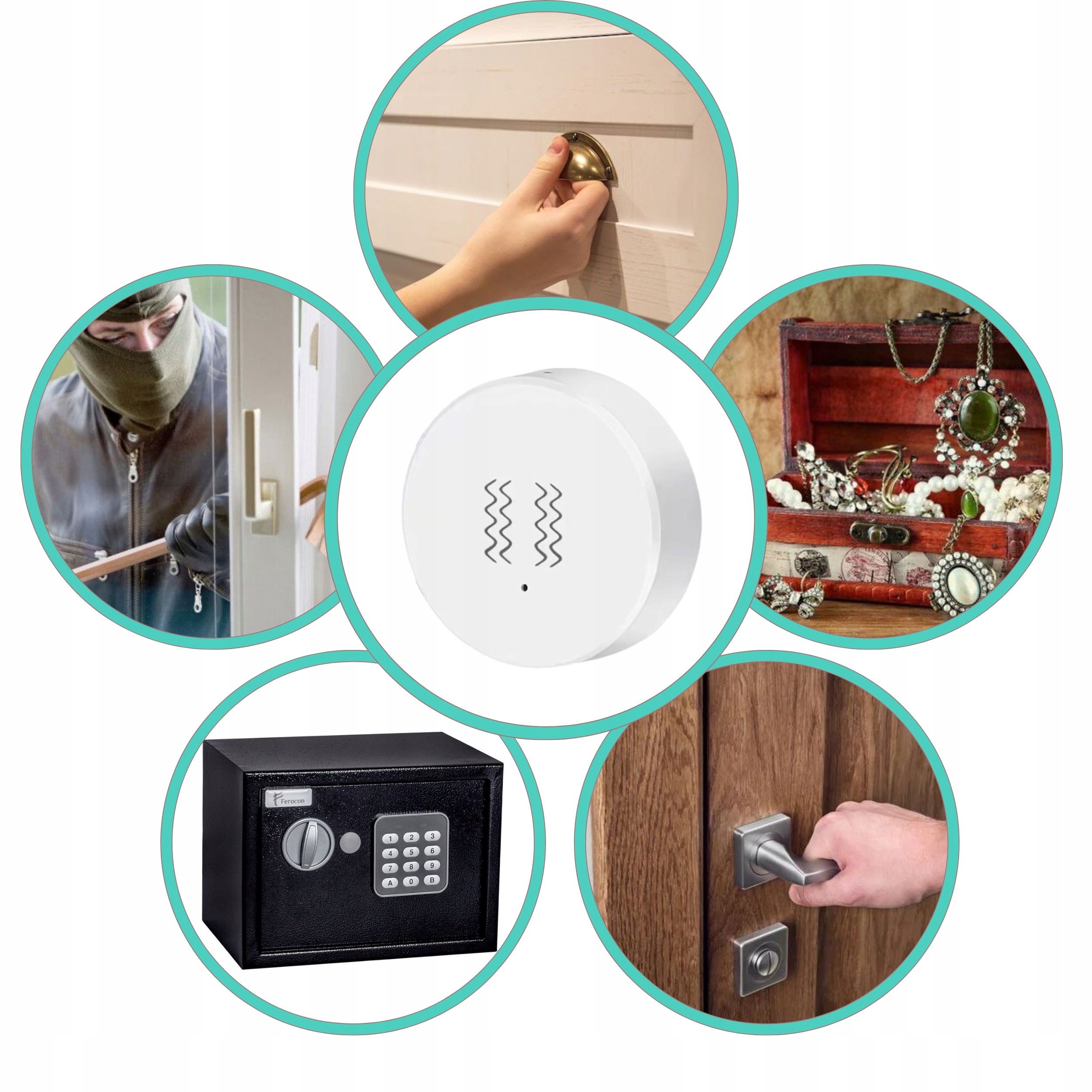 Czujnik wibracji Zigbee kompatybilny z Tuya Smart Life Vibration Sensor Marka inna