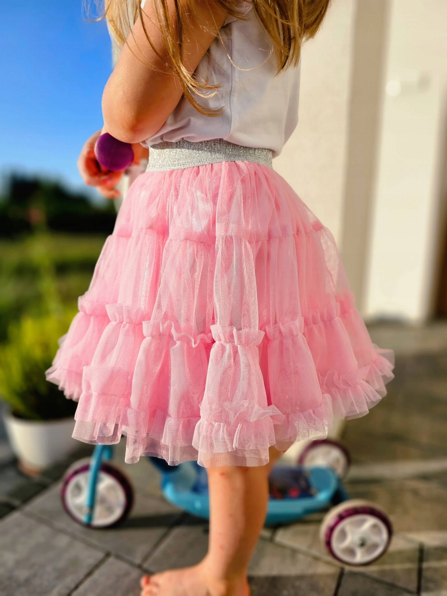 SPÓDNICZKA TIULOWA DZIEWCZĘCA RÓŻOWA 104 cm Marka Inna marka