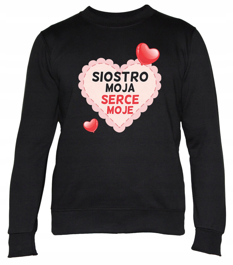 Dámská Mikina Sister My Heart My 3XL černá, Dárek pro dívku