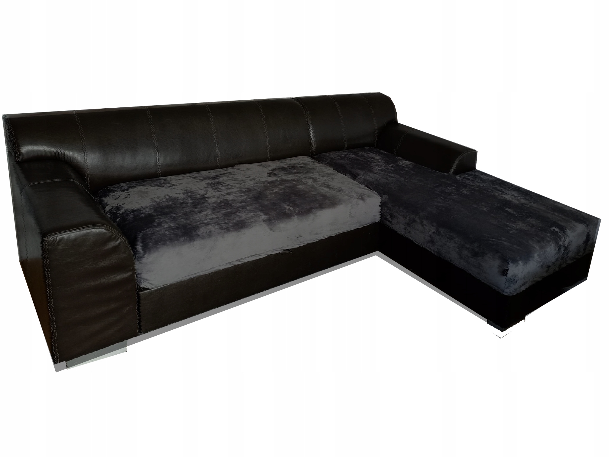 Potah na sedadlo pohovky 75x130x15 sametový černý