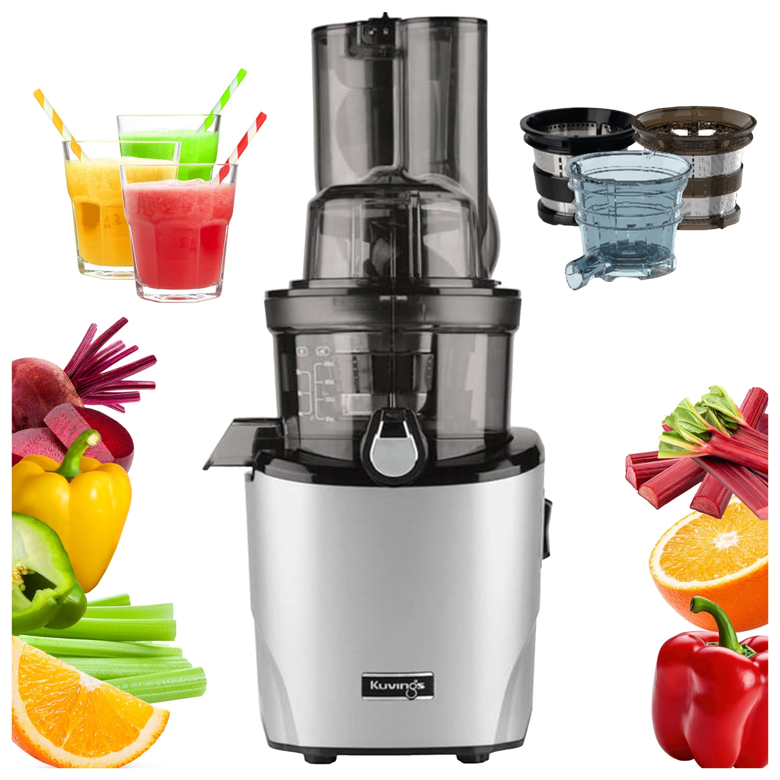 Odšťavňovač Kuvings REVO830 Pomalý Na Šťávy Z Zeleniny Je Výkonný