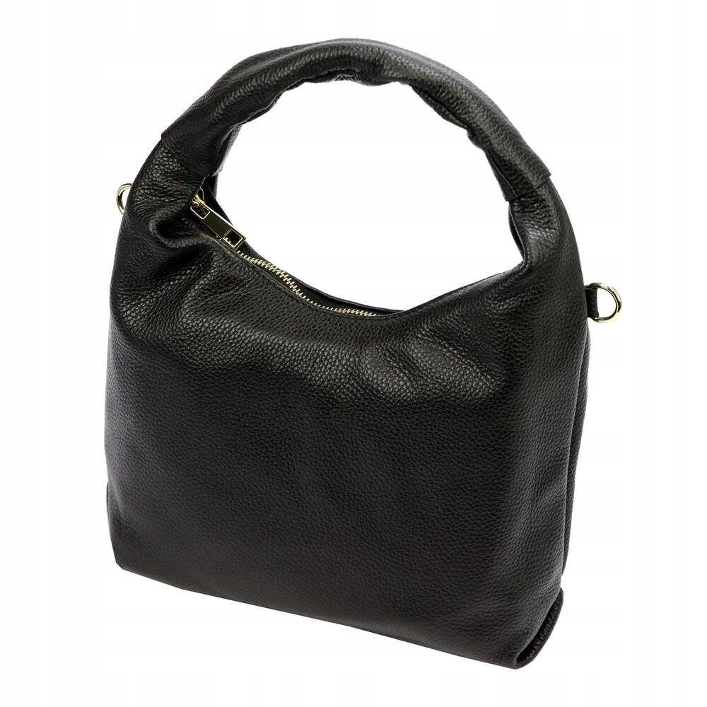 Dámská kožená kabelka Luka 24-035 černá kabelka přes rameno crossbody