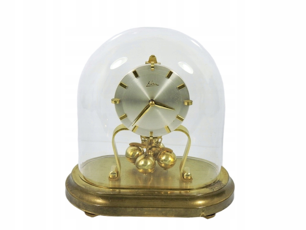 Mosiezny Zegar Kominkowy Gabinetowy ROCZNIAK KERN OWALNY