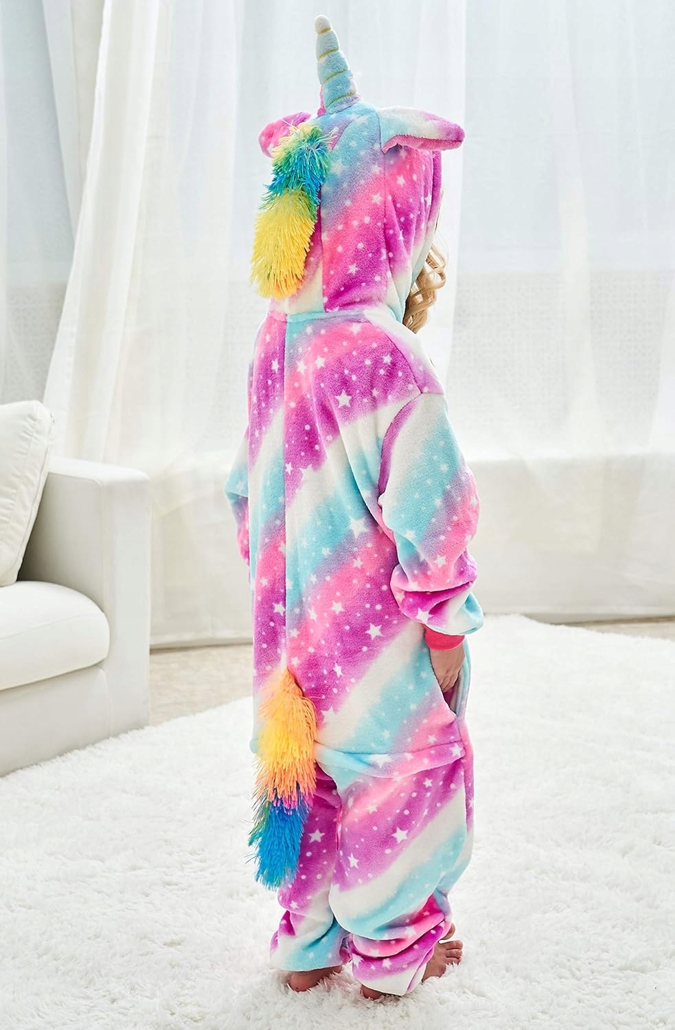 JEDNOROŻEC PIŻAMA KIGURUMI STAR GALAXY DRES KOSTIUM STRÓJ r. 170-182 L Kod producenta 001 JEDNOROŻEC PIŻAMA KIGURUMI