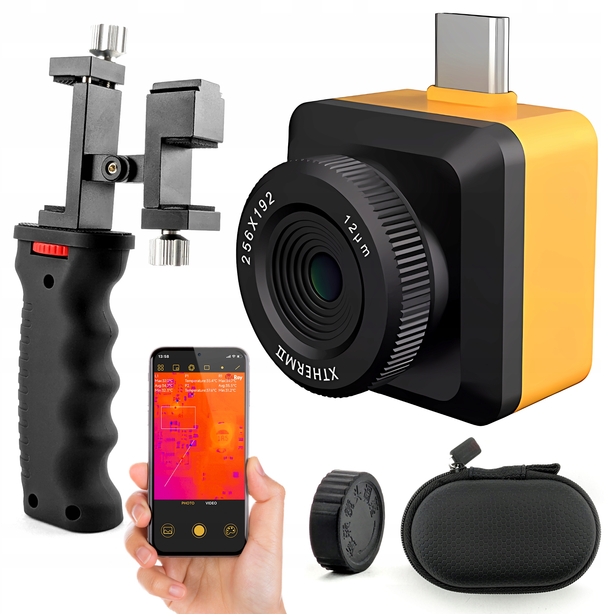 Držiak Smartfón Termovízna Kamera Xinfrared T2S+ a aplikáciou pre Android, Usb-c