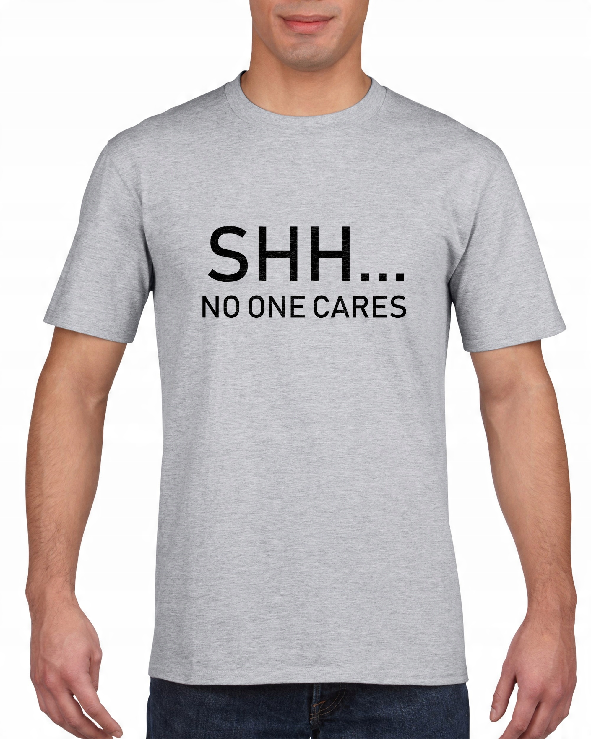 

Koszulka męska Shh No One Cares s S