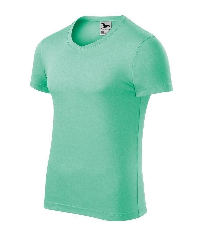 

Koszulka na lato Męska bawełna Slim Fit mięta XL
